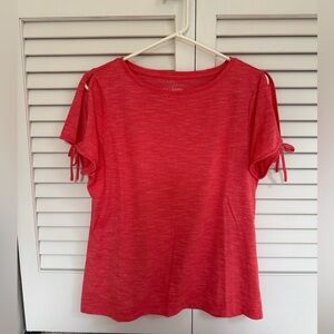Talbots Vibrant Coral Knit Top
